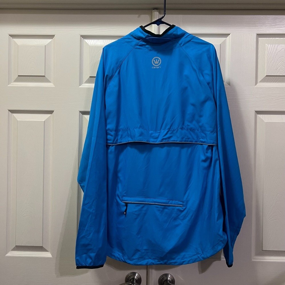 Mens Canari Cycling Biking Full Zip Lightweight Long Sleeve Jacket XXL Blue- NWT - Picture 2 of 12